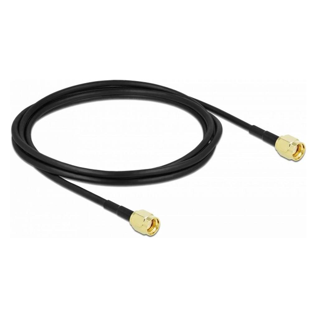 Delock Antennenkabel RP-SMA Stecker zu RP-SMA Stecker LMR/CFD100 2 m low loss (Antennenkabel) (90477)