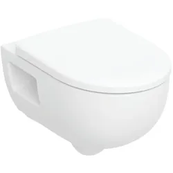 Geberit Renova Wand-Tiefspül-WC-Set 503156008 mit WC-Sitz, teilgeschlossen, KeraTect/weiß