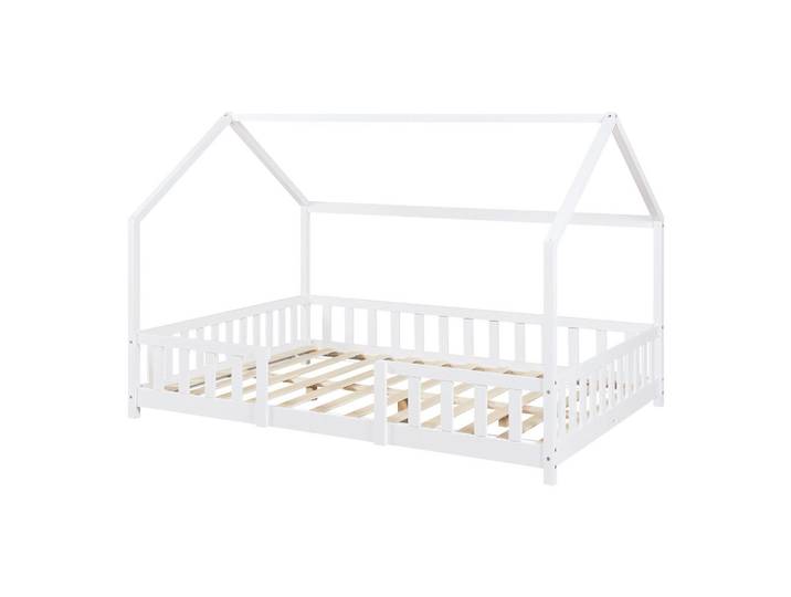 [en.casa] Hausbett Sisimiut, Weiß, Holz, Kiefer, 140x200 cm, Babymöbel & Kindermöbel, Kinderzimmer & Jugendzimmer, Kinderbetten, Spielbetten