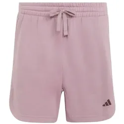 adidas 3 Stripes Studio Fleece Loose kurze Hose Damen - magmau -