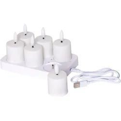 Star Trading, LED Kerzen, LED-Kerzen Set Flamme Charge, 6 Stück, Betriebsart (6x)