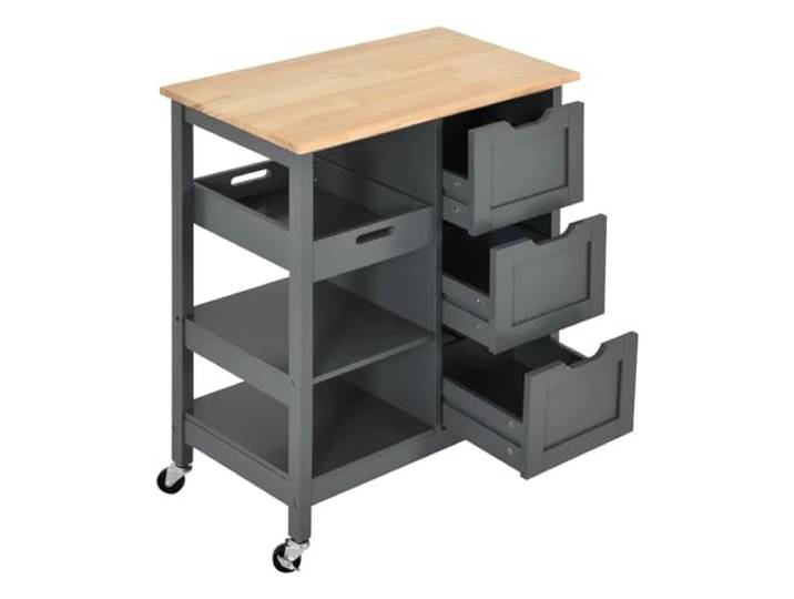Kx9Lb8d Rollwagen Küchen-Servierwagen for das Esszimmer, Kücheninsel mit Stauraum, Wagen for Tee und Kaffee