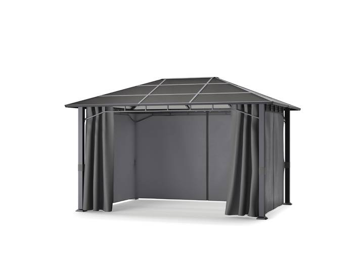 Gartenpavillon PRINCE 4 x 3 m grau