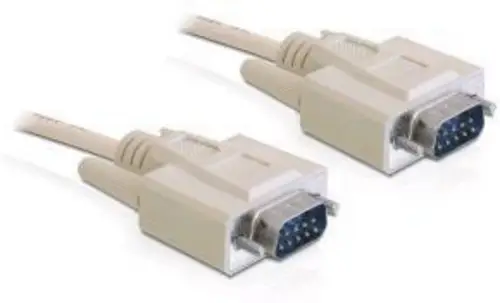 Delock Seriell Anschlusskabel [1x D-SUB-Stecker 9pol. - 1x D-SUB-Stecker 9pol.] 1m Beige