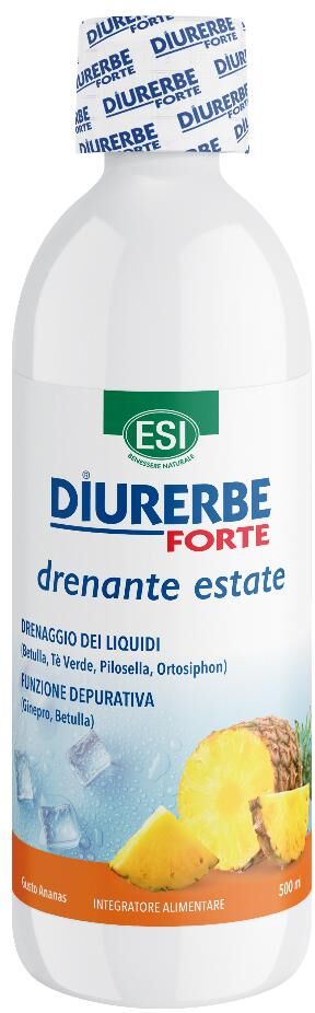 ESI Srl ESI Diurerbe Forte Drenante Ananas 500ml - Integratore Depurativo Naturale per Drenaggio Liquidi