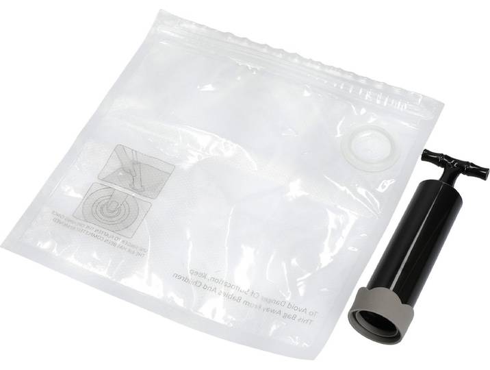 KitchenCraft MasterClass Voedselvacumeermachine Met 4 Herbruikbare Polyethyleen Voedselzakken - ‎24 x 24 x 0\,1 Centimeter