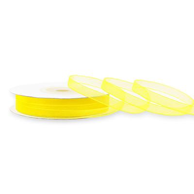 Creativery 3mm Organzaband 50m Chiffonband Schleifenband Geschenkband Stoffband Schmal Gelb