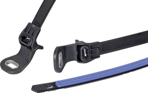 HellermannTyton 156-04096 SGT100SAHD6.5S2.0-PA66HS/TPE/PA66HS-BK/B Kabelbinder 12.7mm Schwarz/Blau