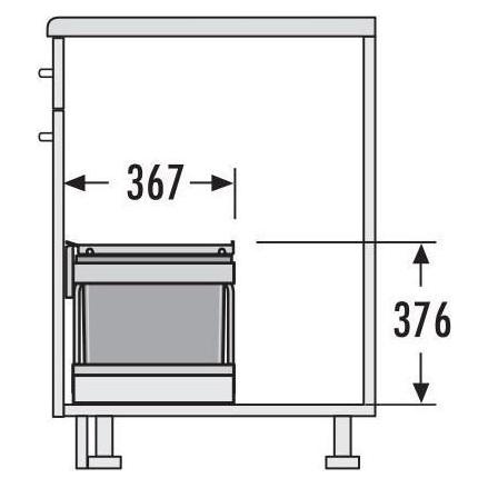 Hailo 3644831 Abfallsammler (29 l) (601537)