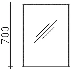 Pelipal Serie 6010 Spiegelschrank 6010-SPSB01, B:540, H:709, T:176mm 6010-SPSB01