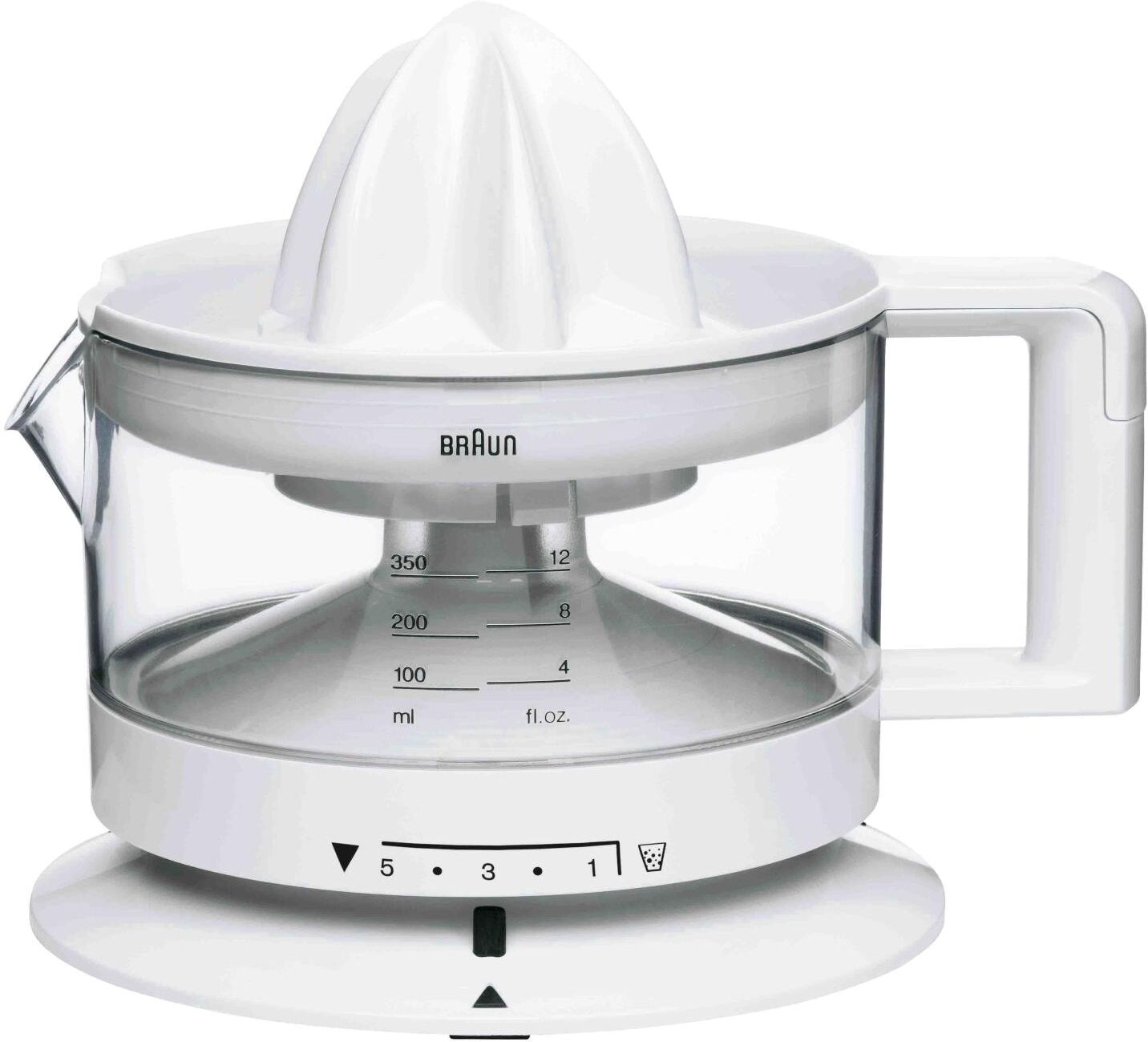 Braun Entsafter "TributeCollection", weiss (weiß, transparent), Entsafter, Auffangbehälter, Siebeinsatz, Entsafter weiß, transparent Einheitsgröße