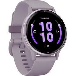 GARMIN VIVOACTIVE® 5 MUSIC Smartwatch faserverstärktes Polymer Silikon, 20mm, Orchidee/Orchidee Metallic