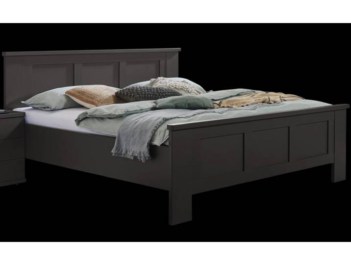 Bettgestell MARLOW 180 x 200 cm grau/ braun