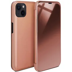 moex Clear View Cover für iPhone 15 – Spiegelnde klapp Hülle in Hochglanz Optik – Void Case