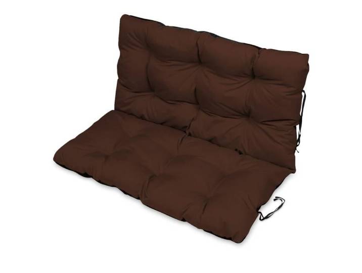 Coussin Dossier pour Banc de Jardin Canapé - SuperKissen24 - 120x50 cm - Intérieur-Extérieur - Marron