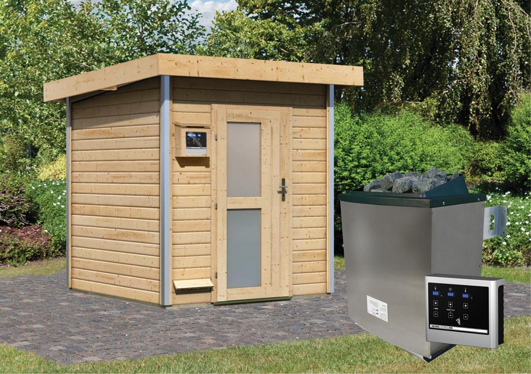 KARIBUHOLZT SH Torge, 9kW ext.Strg. Milchglas Tür 16880209