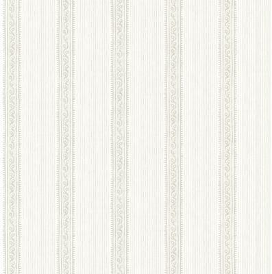 Chesapeake Mandevilla Beige Vine Stripe Wallpaper