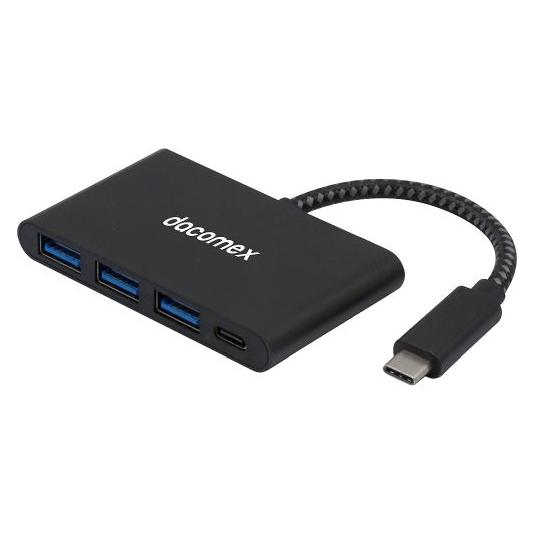 Dacomex Hub USB HB605 3 x Type-A + 1 x Type-C PD 60W (USB-C, 4 Ports) (HB614)