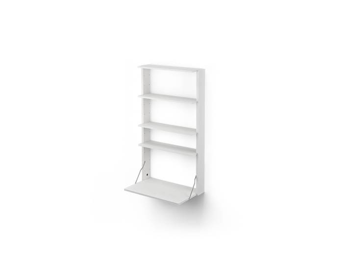 Massproductions Étagère murale avec bureau Gridlock - M1-A4-0-D White stained Ash