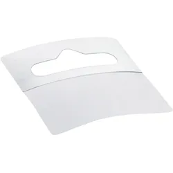 SPRINTIS Eurolochaufhänger selbstklebend, 50 x 50 mm (Klebefläche 50 x 26 mm), transparent, 500 Stück Hang Tabs auf Rolle für Artikel bis 400 g, PET