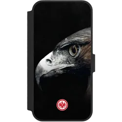 Nivocase Klapphülle für Apple iPhone 14 Handyhülle aus Kunst Leder NIVOflip schwarz Europameisterschaft (Apple iPhone 14), Smartphone Hülle, Schwarz