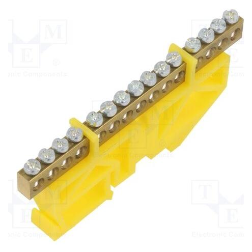 Pawbol TERMINAL STRIP DIN LZ 14/Z, YELLOW 10 (E.4057)
