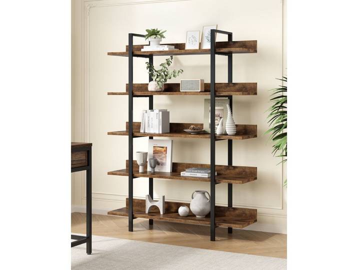 Bibliothèque à 5 niveaux - LITTLE TREE - Little Tree - 5 étagères - Cadre en acier - 105×30×180 cm