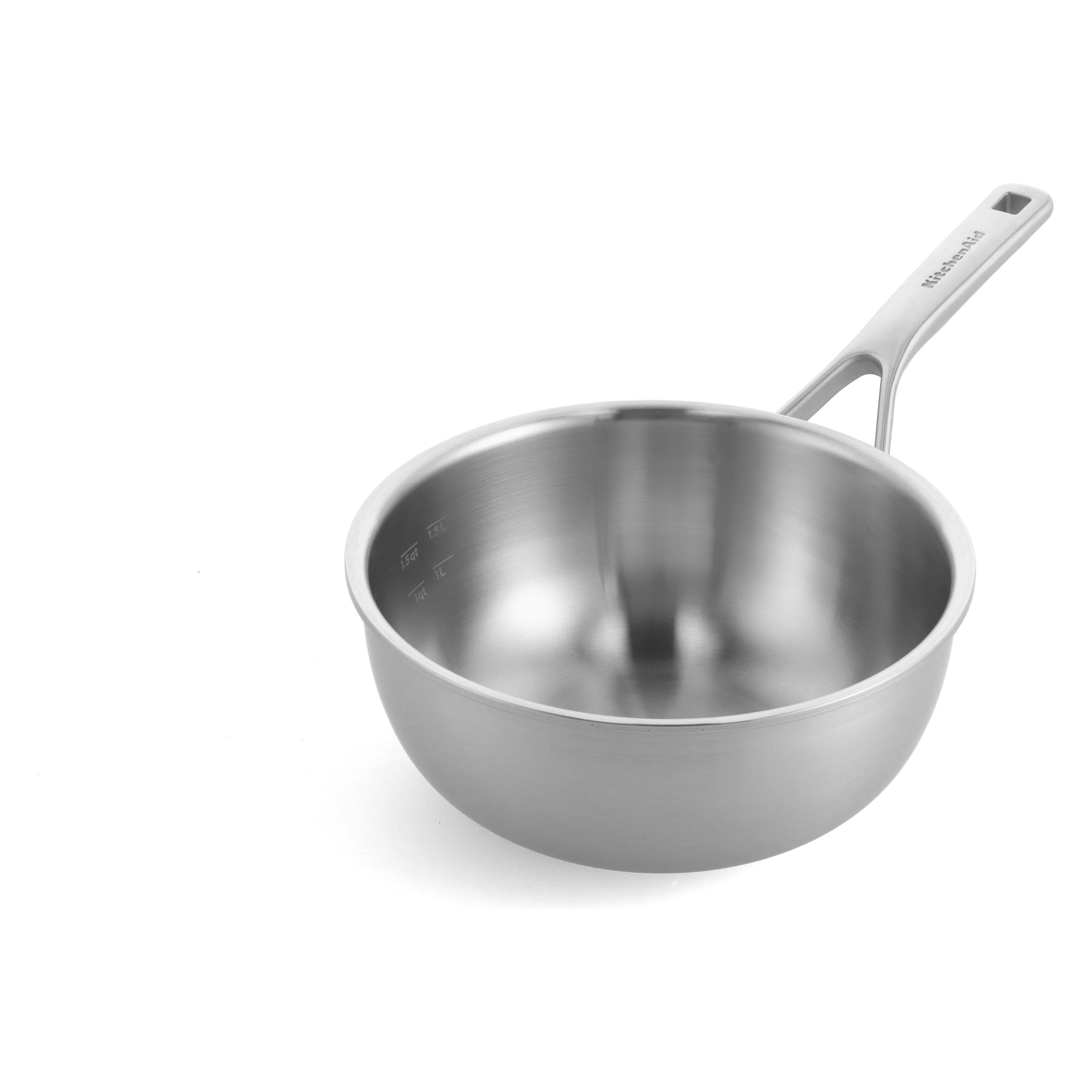 KitchenAid 3PLY Opn Con Chefs Pan 20cm / 2.36L Uncoated (Bratpfanne, Kochtopf, Edelstahl, 20 x 22.30 cm) (CC003255-001)