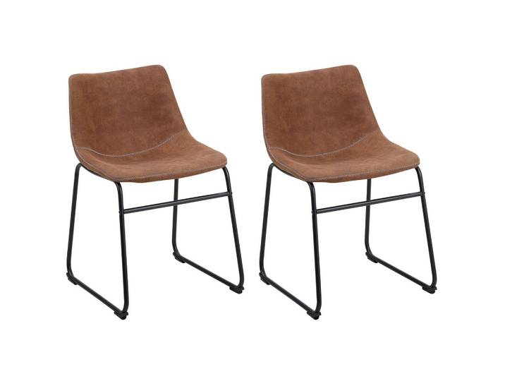 STUHL 2er-Set Polsterbezug Braun Batavia