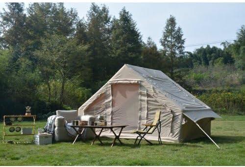 Aufblasbares Großraumzelt Hot Tent 4 Jahreszeiten, wasserdicht PU3000 mm, Familienzelt mit Stove Jack Ofen Durchführung, Schnellaufbau für Camping Garten Glamping