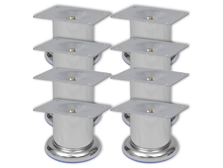 vidaXL Runde Sofabeine 8 Stk. Chrom 60 mm