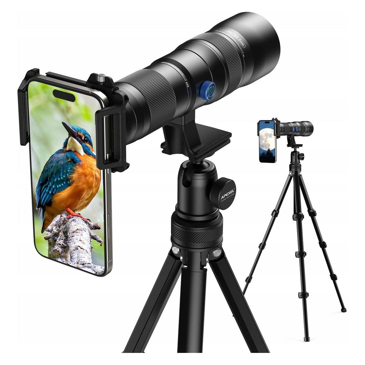 Apexel Luneta Obiektyw Tele Zoom Focus Optyczny 20-60x + Statyw Telefon Smartfon Apl-20-60xjj029 (APEXEL)