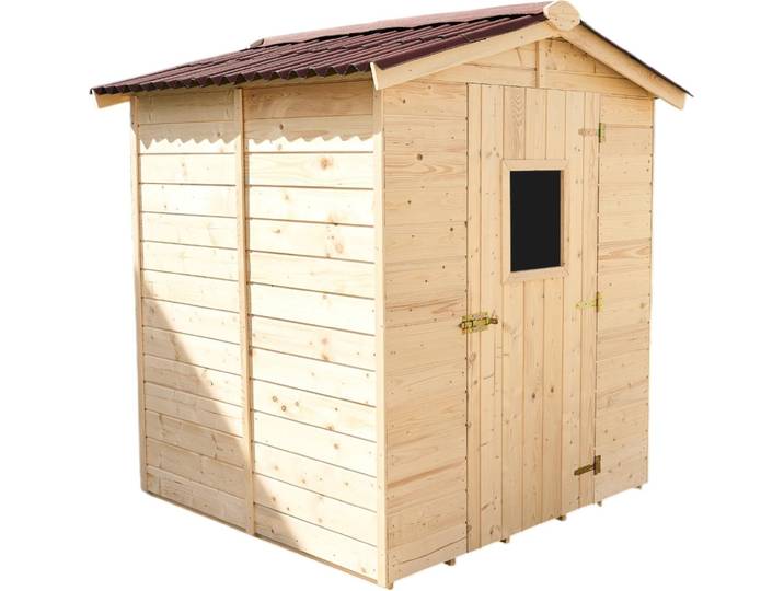 Abri Eden Double Pente – Épicéa Massif 16 mm – Plaques Ondulées Bitumées – Avec Plancher