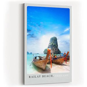 Sinus-Art Wandbild Railay Beach Thailand, Leinwand, Hochformat, 80 x 120 cm