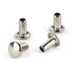 1000 SPRINTIS - Maschinennieten 3,8/6x7, vernickelt, 0-4 mm Füllhöhe, 1000 Stück, Eisen, silber