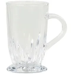 Chic Antique Becher mit Henkel aus Glas, H12/Ø7 cm, klar