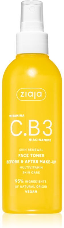Ziaja Vitamin C.B3 Niacinamide Reinigendes Gesichtshauttonikum im Spray 190 ml