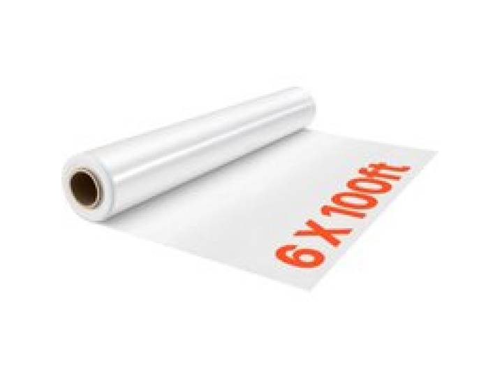 VEVOR Bâche Serre Polyéthylène 1,8x30,5 m Film en Plastique Transparent pour Jardins, Fermes, Agriculture, Plantes d'Extérieur, 0,152 mm, Couverture Résistante à Eau, Soleil, Gel, Vent, Poussière