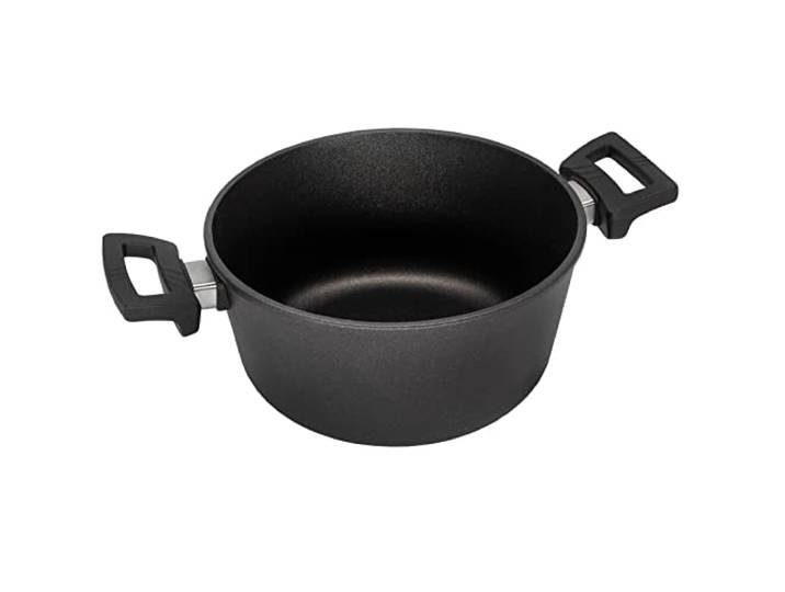 Eurolux Guss-Topf Ø 28 cm Induktion - 6.5 Liter - großer induktiver Universal-Kochtopf Aluguss mit Antihaft-Beschichtung - Made in Germany