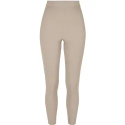 Urban Classics, Damen, Tights, Ladies Rib Knit Leggings - 17932 (S), Braun