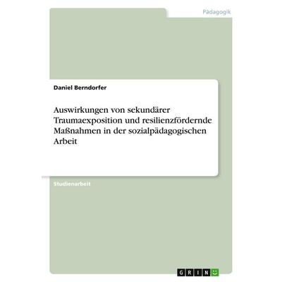Auswirkungen von sekundärer Traumaexposition und resilienzfördernde Maßnahmen in der sozialpädagogischen Arbeit, Taschenbuch von Daniel Berndorfer,