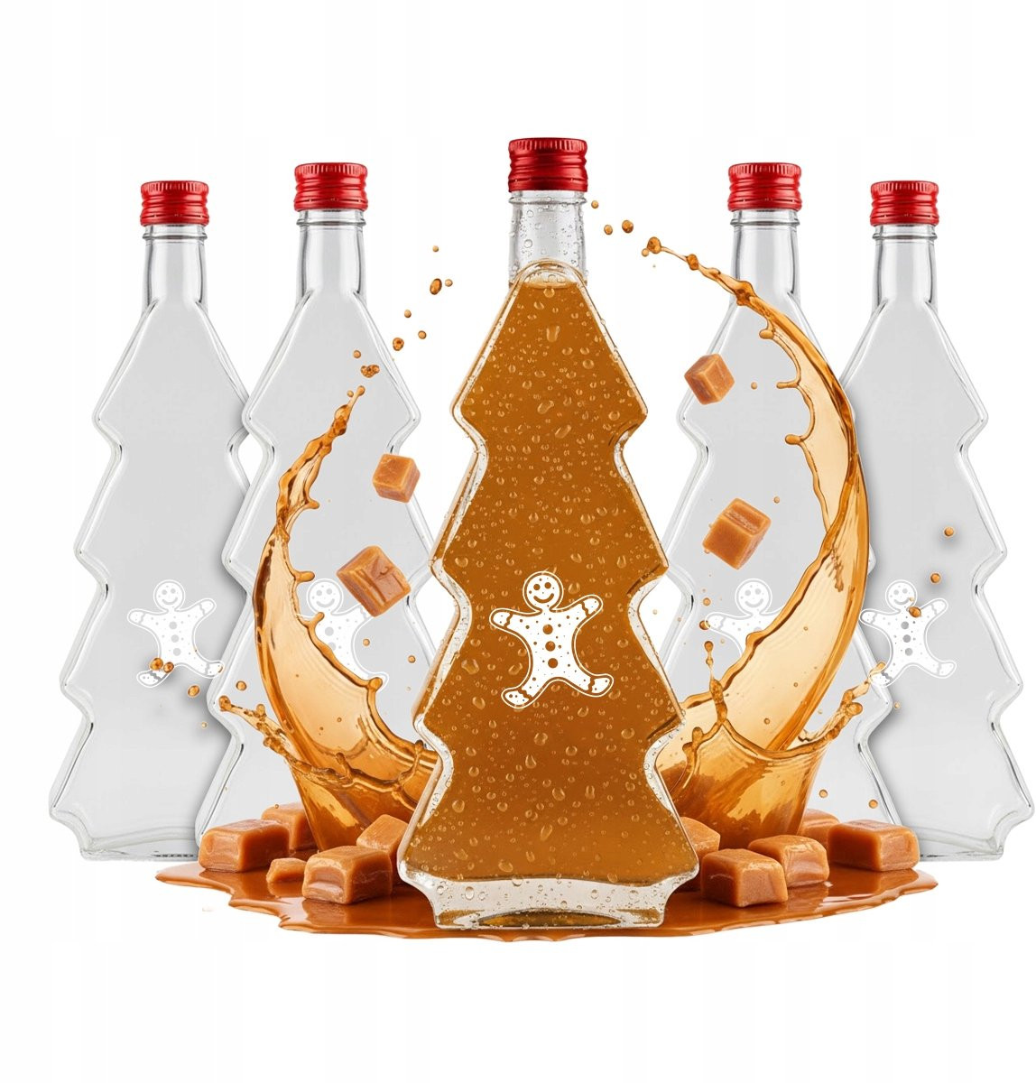 Bimberek Decoratieve Kerstboom Fles van Glas - 500 ml