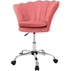 BÜROSTUHL Samt Rosa