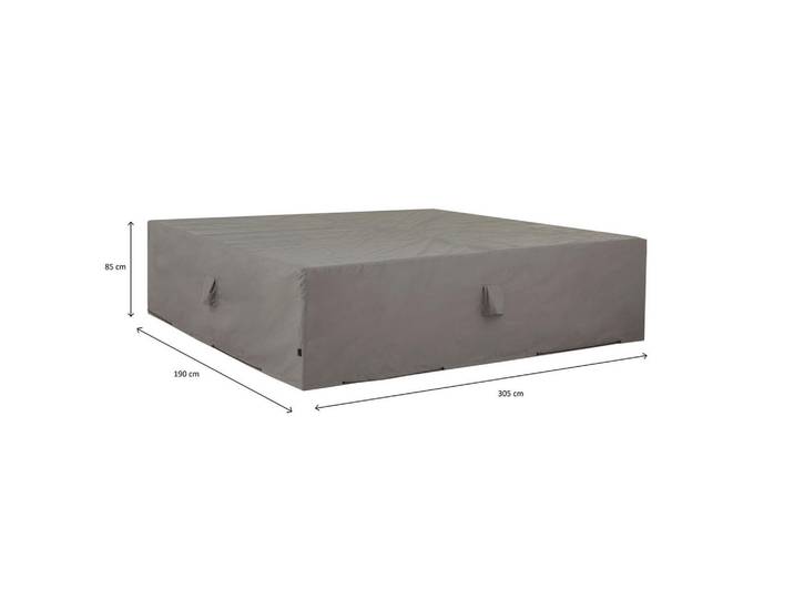 Schutzhülle, Grau, Kunststoff, 190x85x305 cm, witterungsbeständig, wasserdicht, Gartenzubehör, Abdeckung für Gartenmöbel