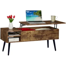 Relaxdays, Couchtisch + Beistelltisch, Couchtisch (40 x 100 x 46 cm)