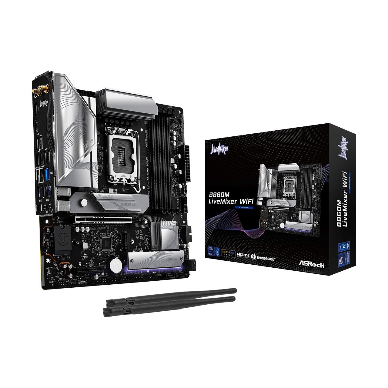 ASRock B860M LiveMixer WiFi Intel B860 So.1851 DDR5 mATX Retail