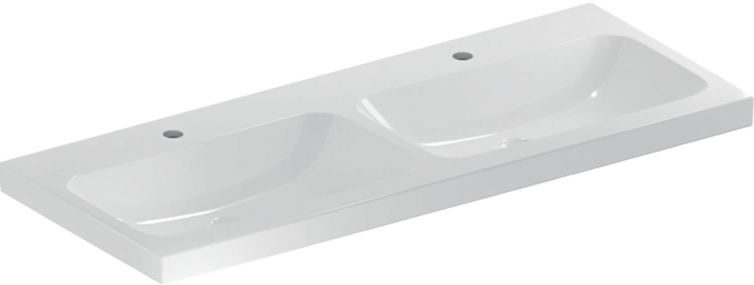 Geberit iCon Light double washbasin 120 cm with 2 tap holes, without overflow 501.838.00.5