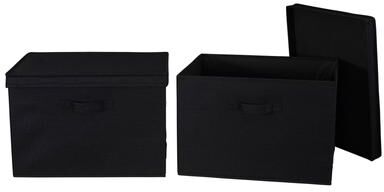 Household Essentials Wide Storage Box with Lid Box, Set of 2