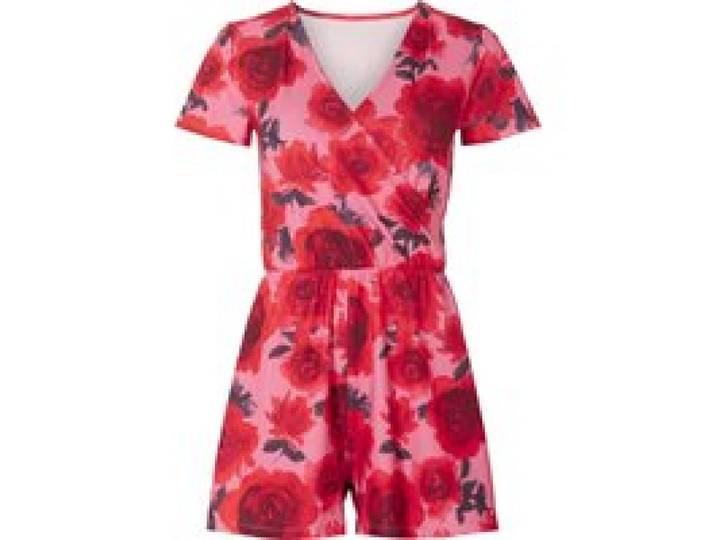 ESMARA® Combinaison femme (motif rose/rouge)