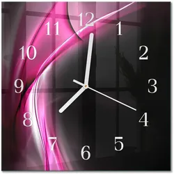 WANDUHR aus Glas 30x30 cm - Abstrakte Linien